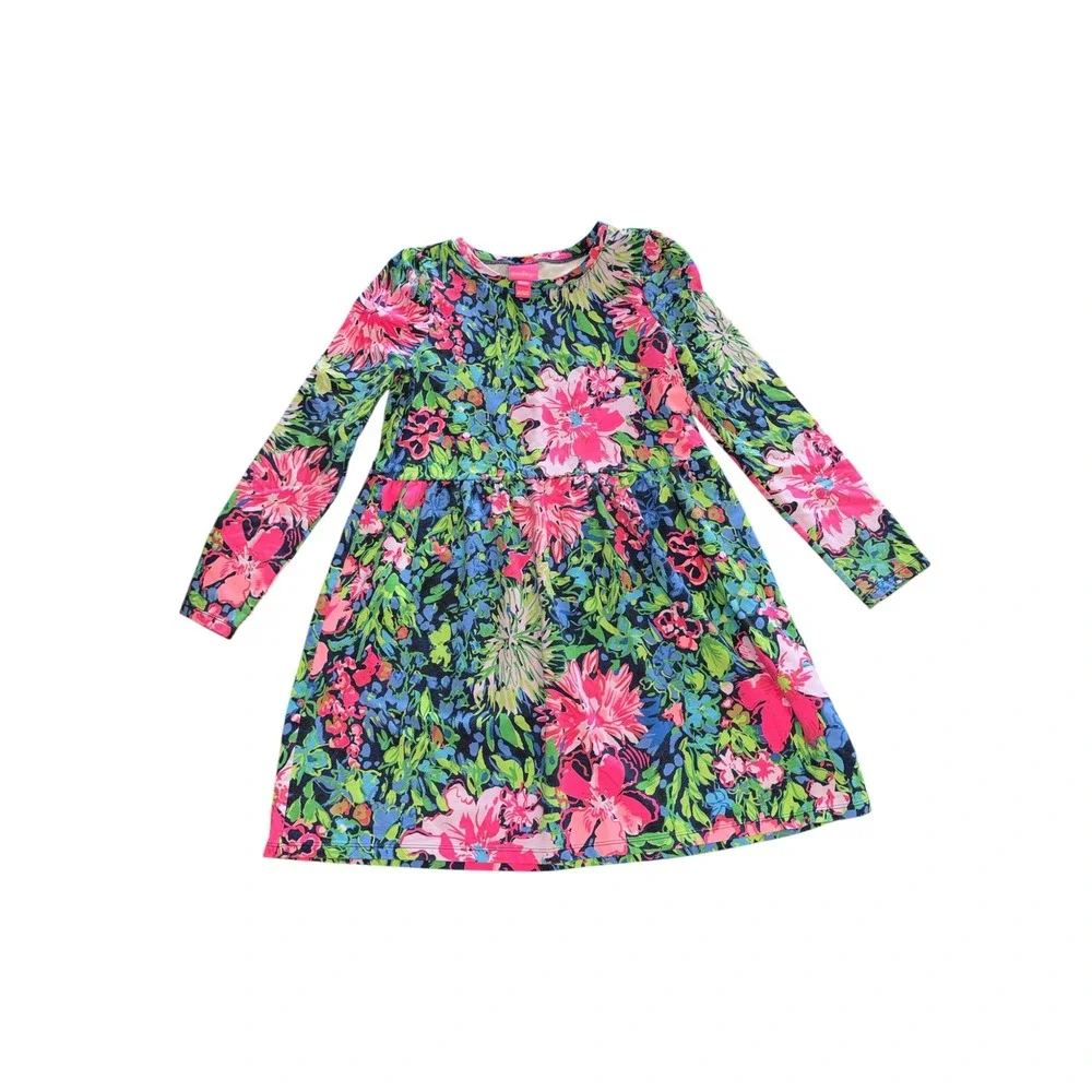 Lilly Pulitzer Girls XL 12-14 Multi Festive Fantasy Teigan Knit Dress 012522